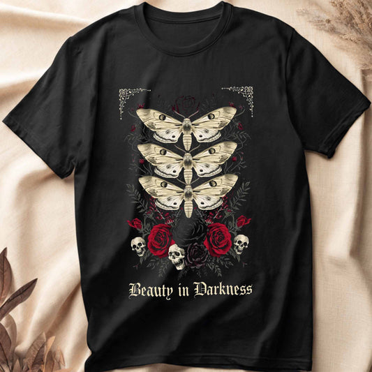 Gothic Garden Moth Romance T-Shirt
