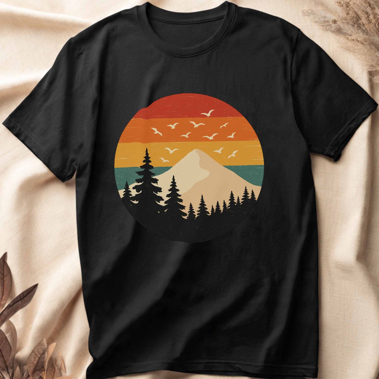 Retro Mountain Sunset T-Shirt
