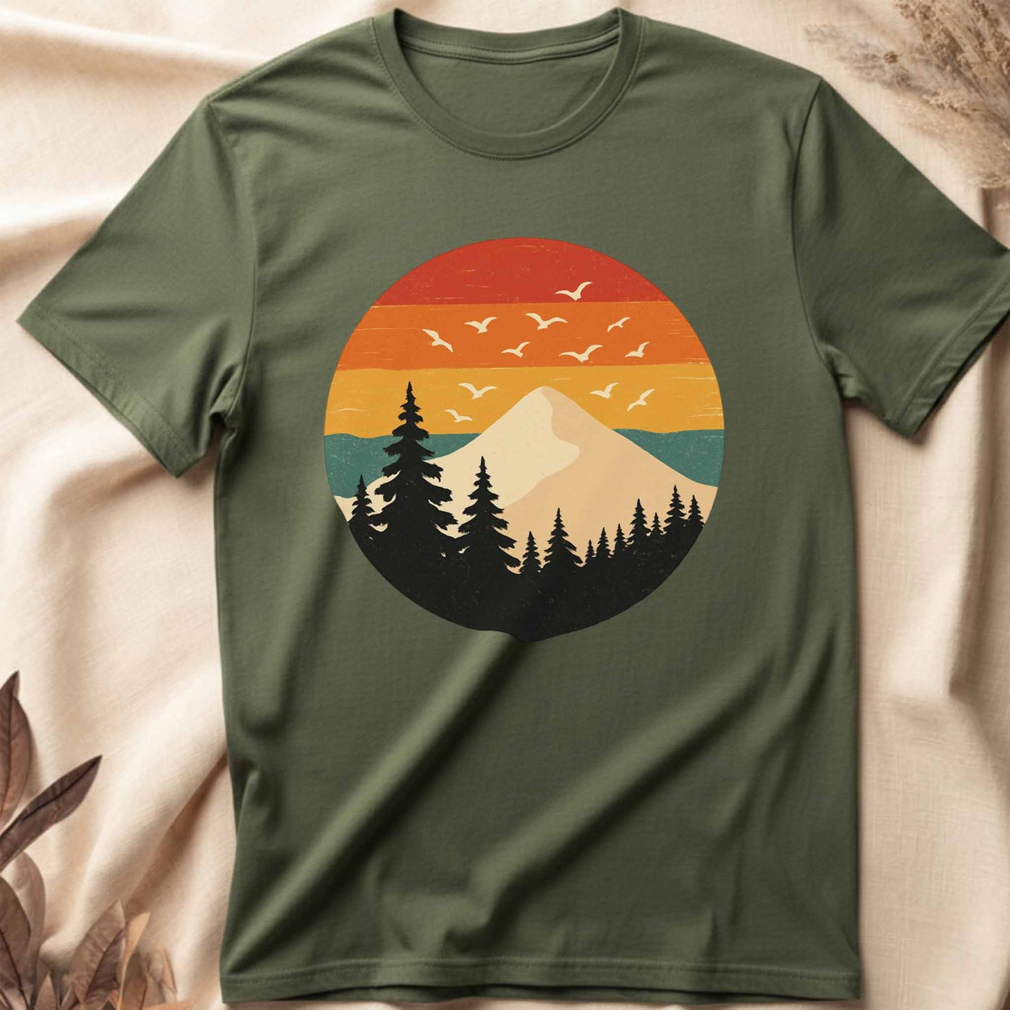 Retro Mountain Sunset T-Shirt