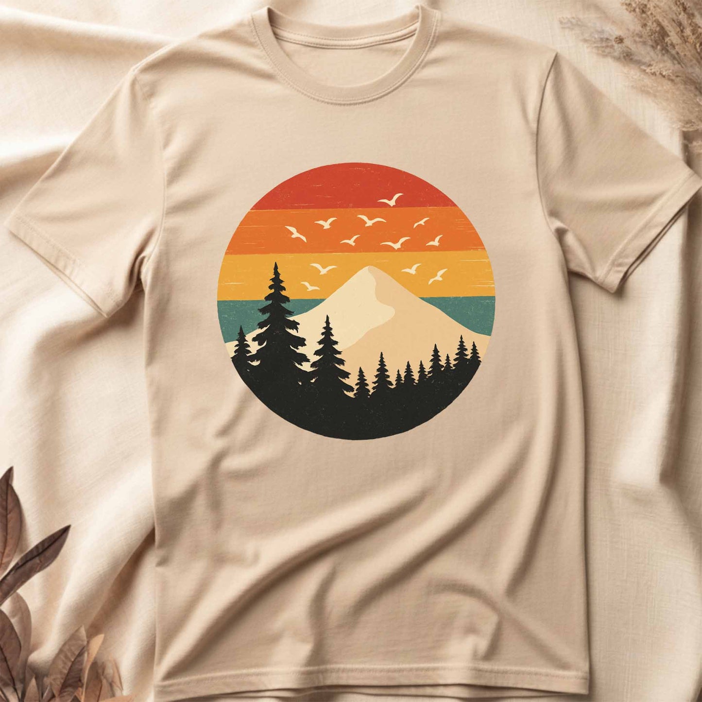 Retro Mountain Sunset T-Shirt