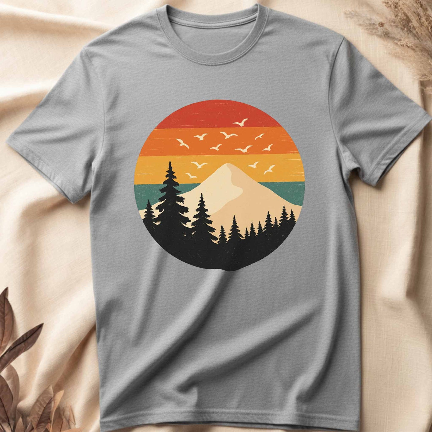 Retro Mountain Sunset T-Shirt